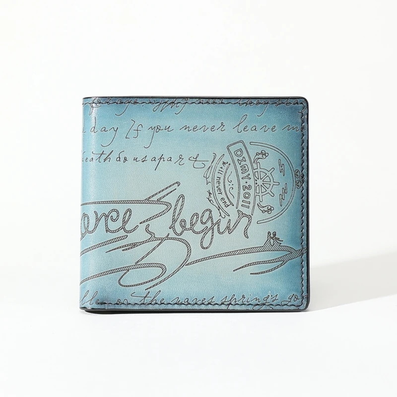 DIMY 2025 men's short wallet made of genuine leather business minimalist wallet casual wallet