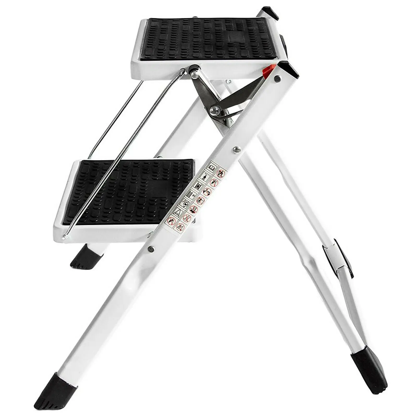 2 Step Stool, Small Step Stool Foldable Lightweight with Anti-Slip Safety Steps, Portable Step Stool Ladder for Home Kitchen