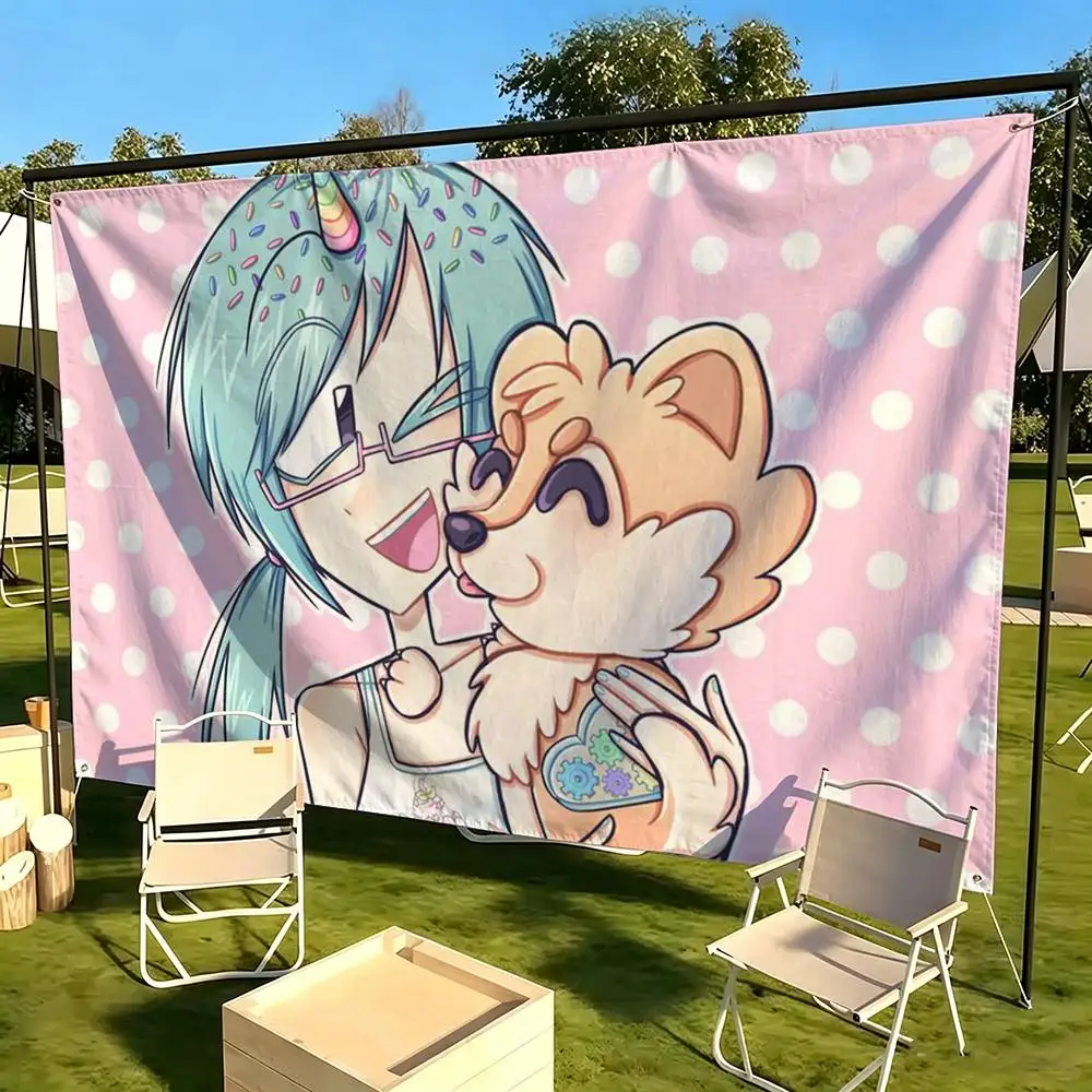 A-Adopts Me Game  Flags Wall Hanging Tapestry Outdoor Garage Room Decorative flag Background Blanket
