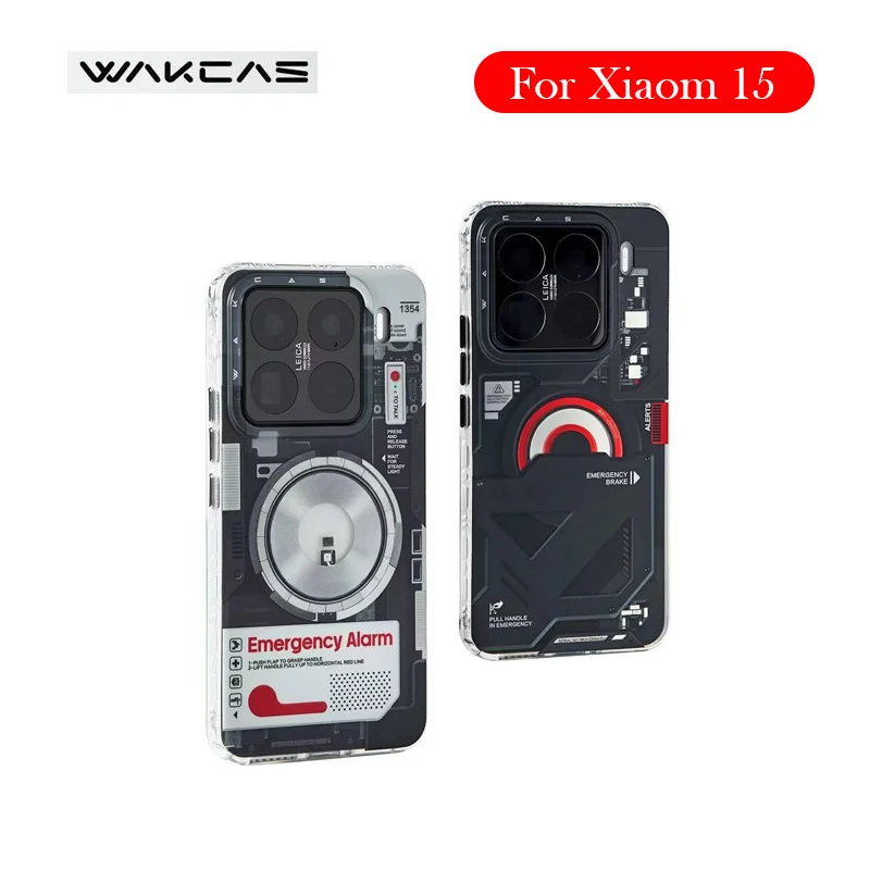 

Чехол Wakcas для Xiaomi 15, задняя крышка с беспроводной зарядкой для XIAOMI 15