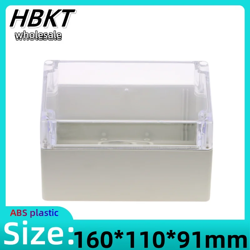 1pcs160x110x91mm diy module chassis communication cable instrument power supply enclosure ABS Transparent plastic waterproof box