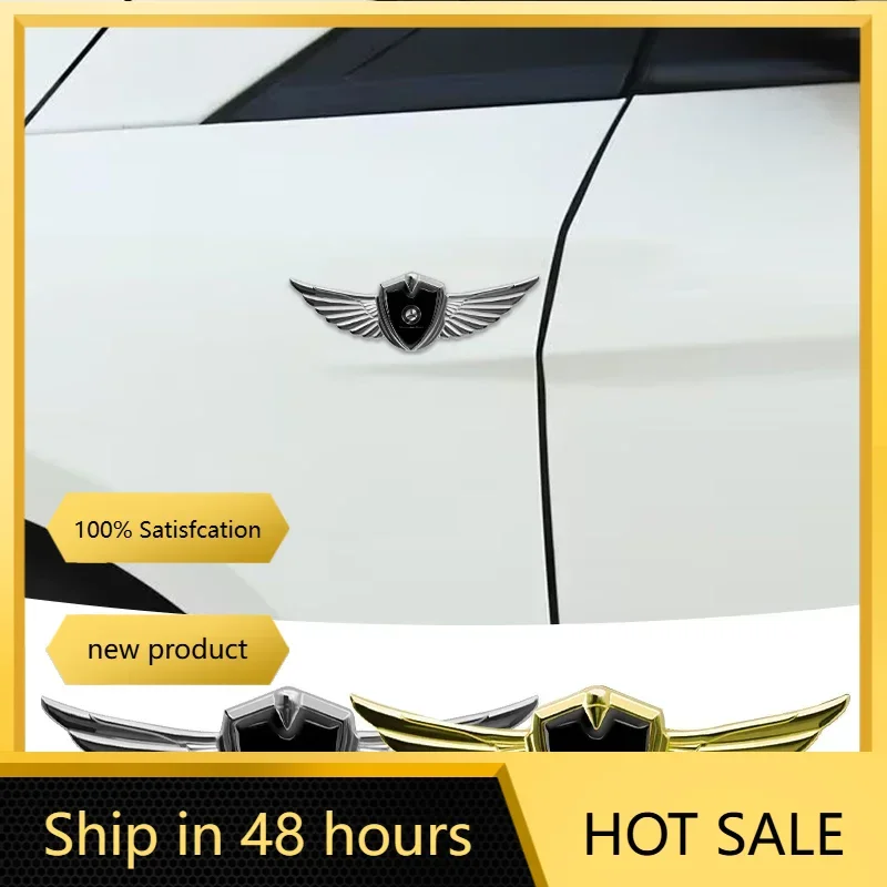 

，Car Styling 3D Metal Wings Trunk Side Window Body Sticker Decal For Mercedes Benz A C E Class GLE GLB GLC W205 W212 W213 X253