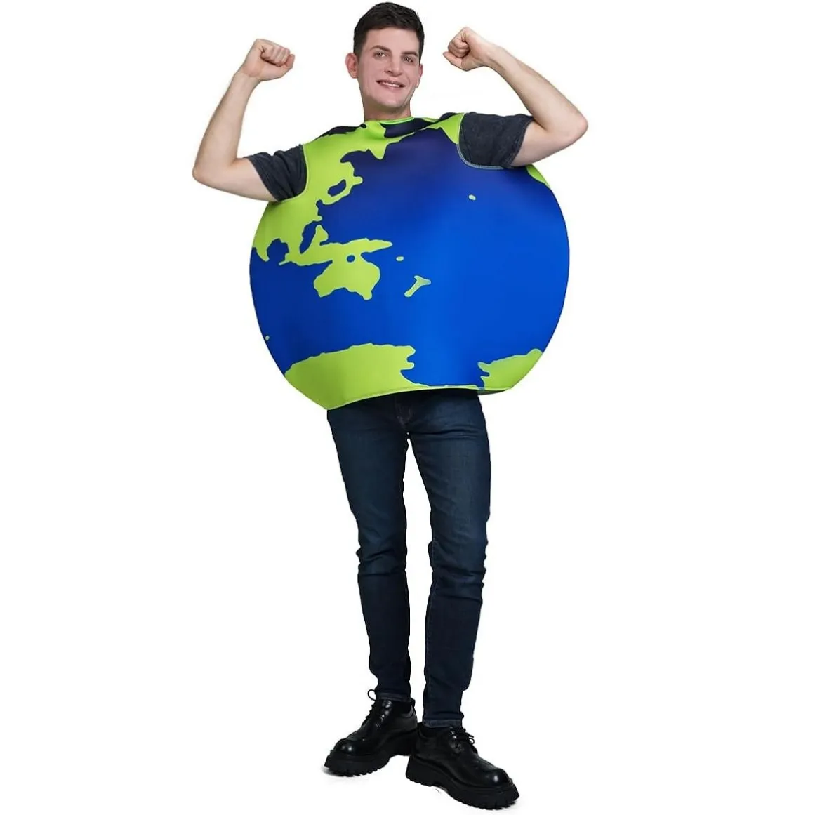 Costume de Globe de la terre planète, tenue de carte du monde pour adultes, Costumes de Cosplay d'halloween gonflables bleus et verts pour déguisement de fête