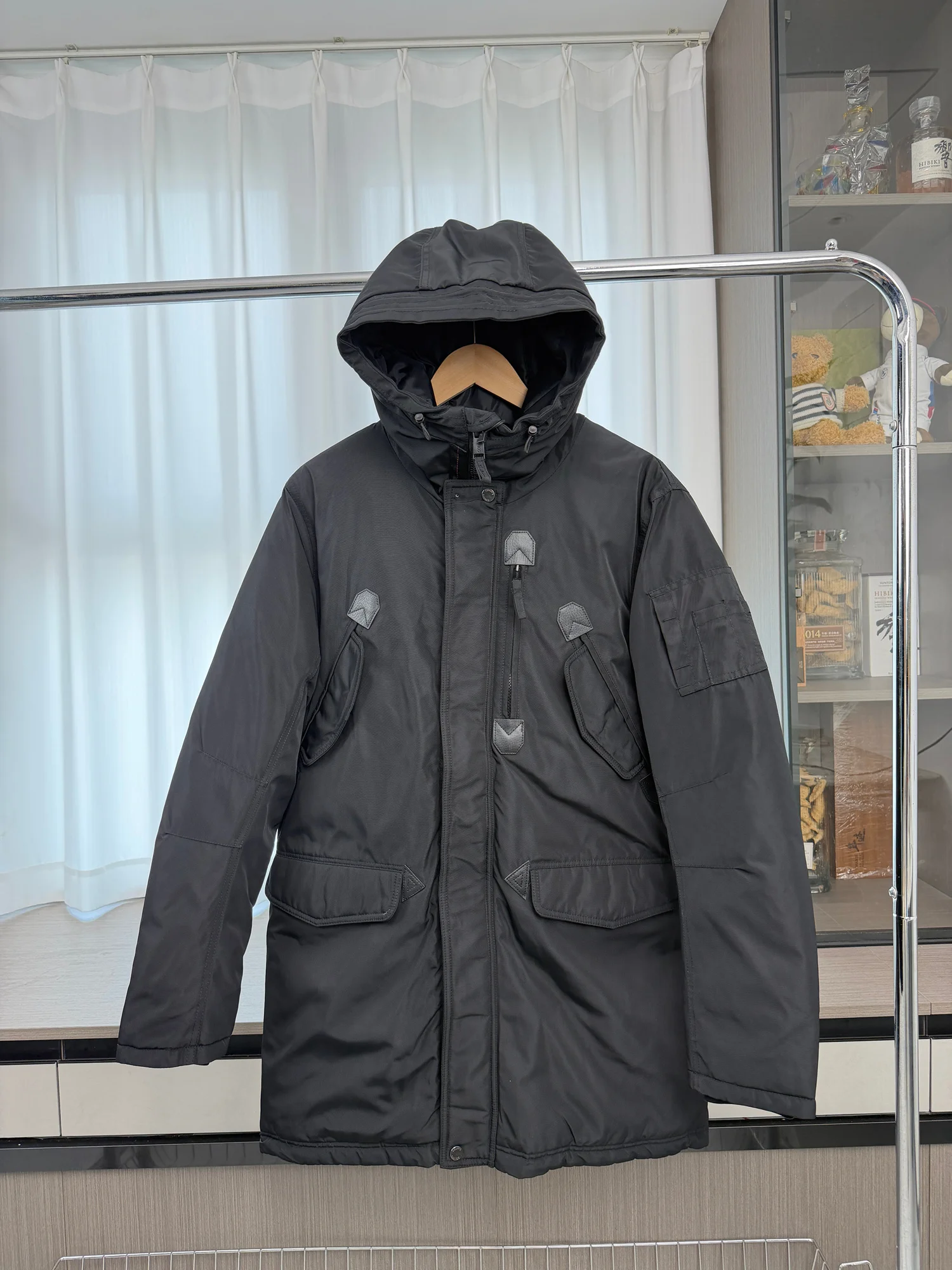Thickened Winter Outdoor Casual Workwear Cotton Jacket Men's Fashion Urban Style Standard Fit Coat with Hood Long Sleeve Zipper