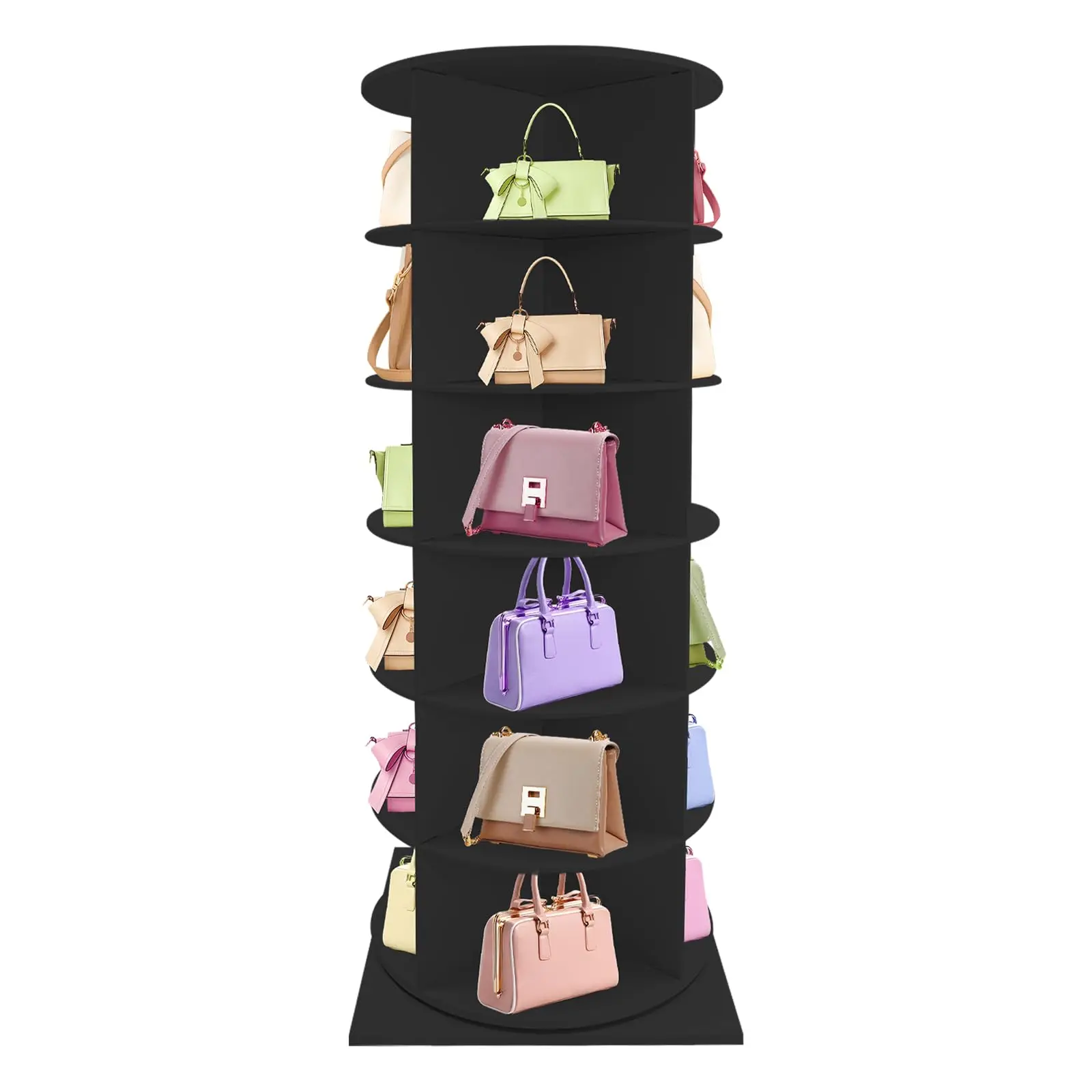 Вращающаяся полка для обуви Eapmic Tower, 7-уровневый отдельно стоящий вращающийся органайзер для обуви на 360° °     Вращающаяся полка для обуви, многофункциональная Space-Sav