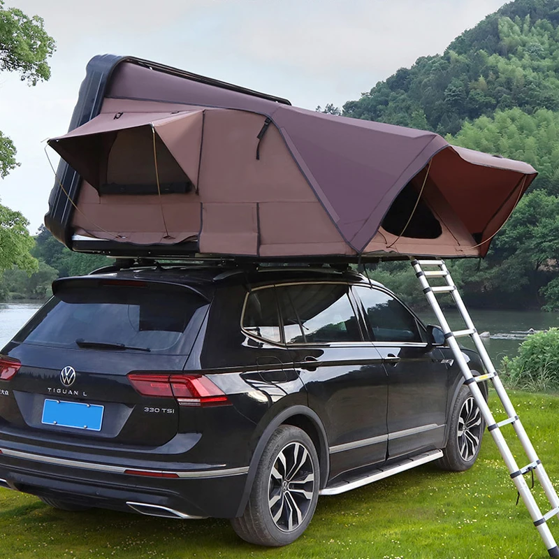 Wholesale Camping Car Roof Tent Top Quick Open ABS Hard Shell Folding Truck Rooftop  for SUV Pickup Trailer