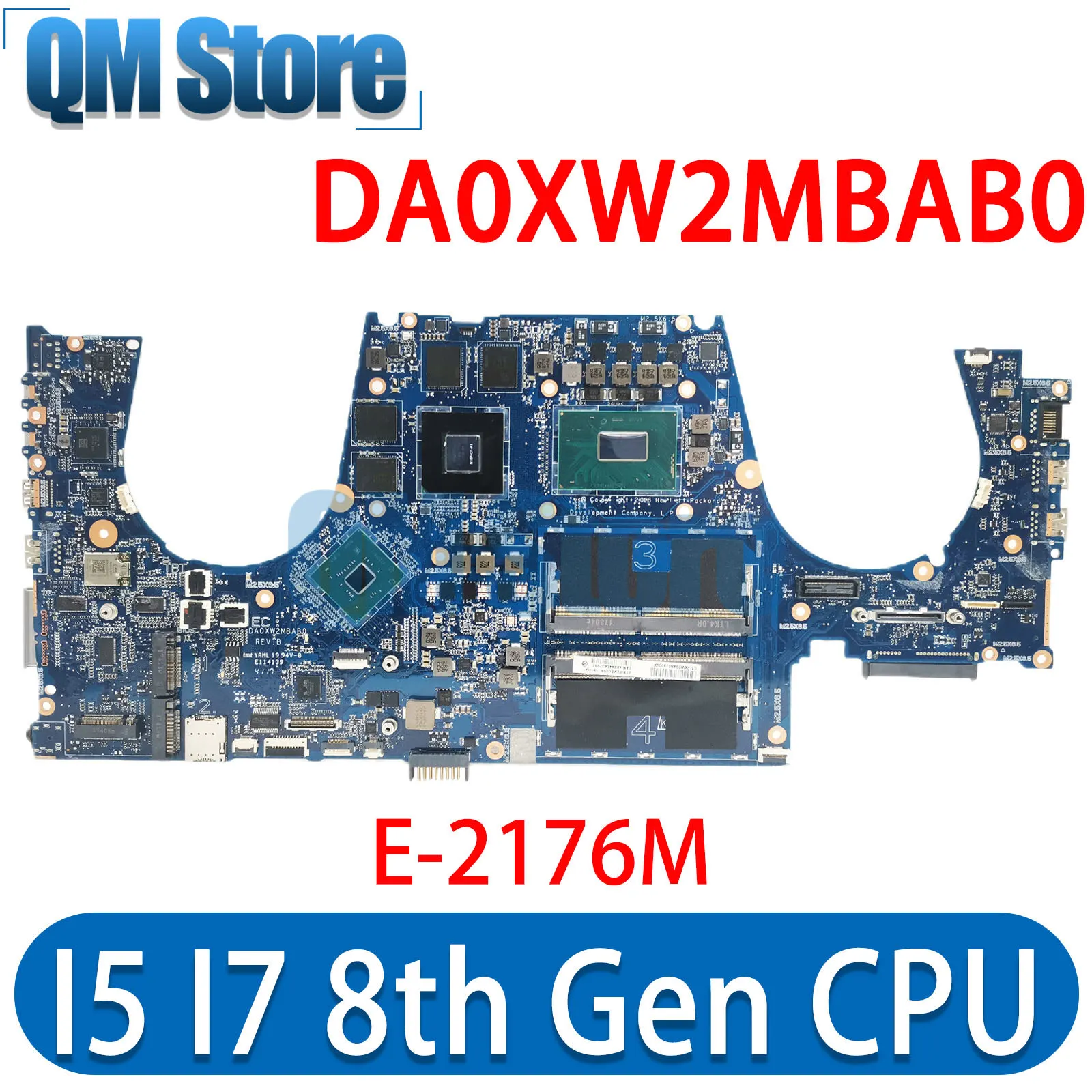 

For HP ZBOOK 15 G5 Motherboard Mainboard DA0XW2MBAB0 DAXW2CMBAF0 motherboard I5 I7 8th Gen E-2176M CPU with GPU 100% Test OK