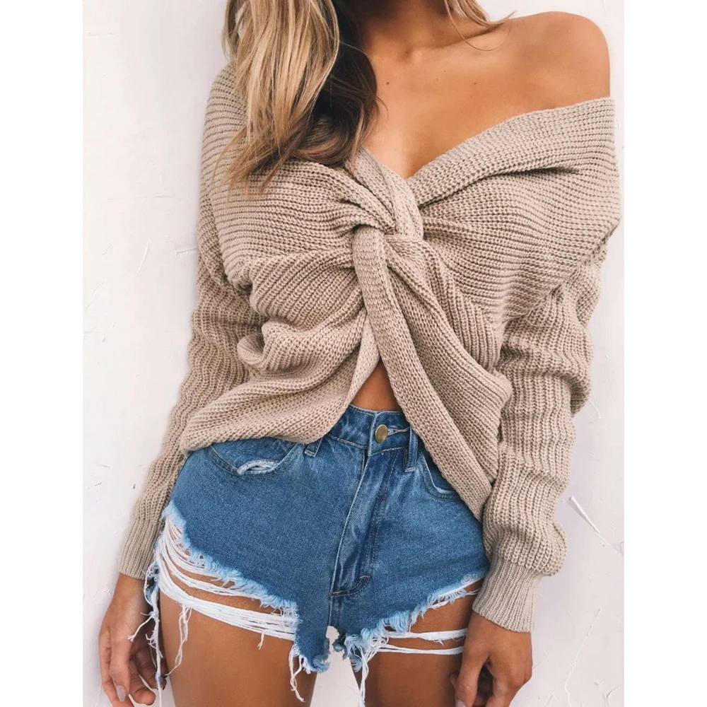 

Casual Long Sve Knitted Sweaters Women's Pull Femme Winter Faion Soft Acrylic Blend Comfortable Fit Casual Tops