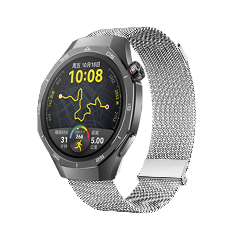 Cinturino milanese per Huawei Watch GT5 Pro/GT5 46mm Uomo Donna Cinturino di ricambio per Huawei GT5 Pro GT5 22mm Cinturino nero universale