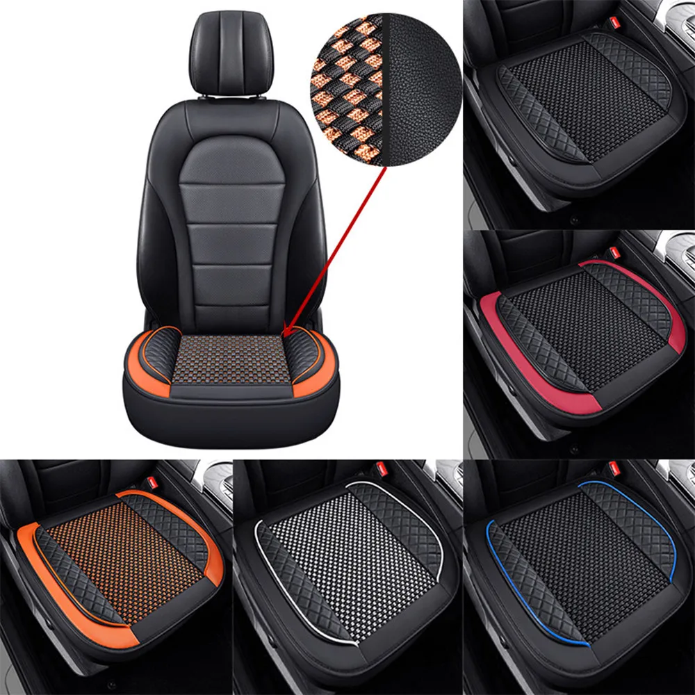 

Universal 3D Car Seat Cover Breathable Ice Silk + PU Leather Seat Protection Cushion High-grade Driving Seat Modification Mat