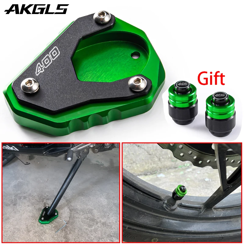 

For Kawasaki NINJA400 NINJA 400 Z400 2018-2024 extension pad enlarged support plate CNC bracket side bracket tire valve cover