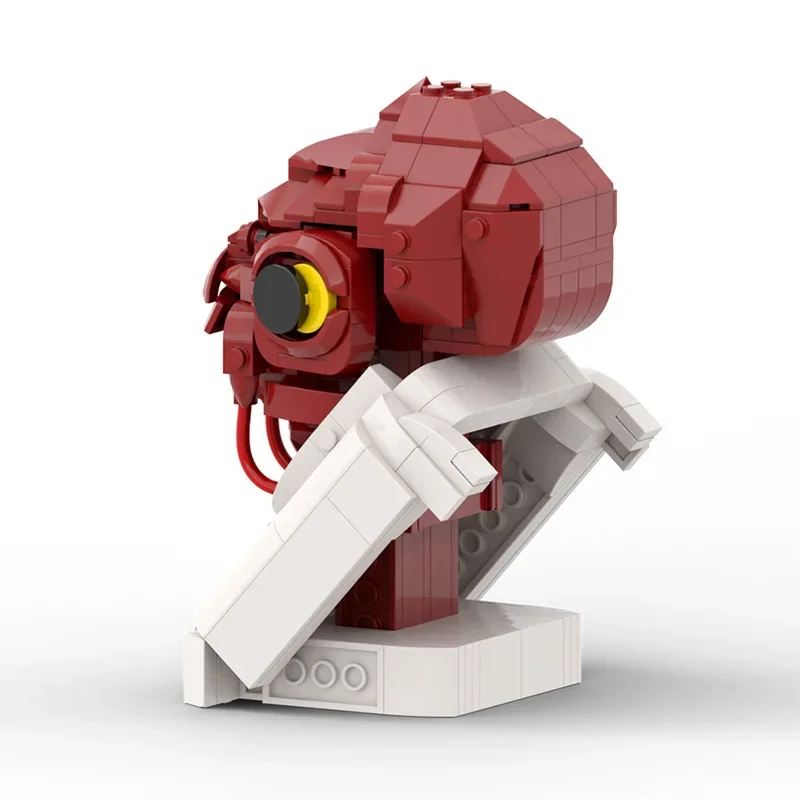 Acessórios de filme clássico figura de guerra espacial estátua almirante ackbar busto blocos de construção moc modelo de montagem crianças brinquedo presente aniversário