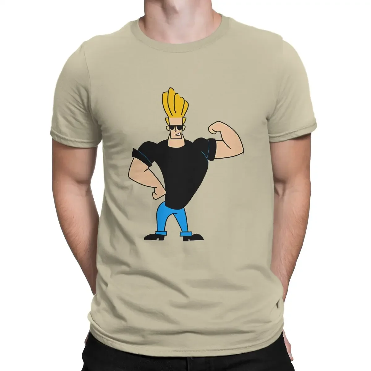 Johnny 2024 Short Sleeve Bravo Cartoon T Shirts Round Collar Tops Men\'s T-Shirt Its Johnny Crazy Cotton Tee Shirt Gift Idea