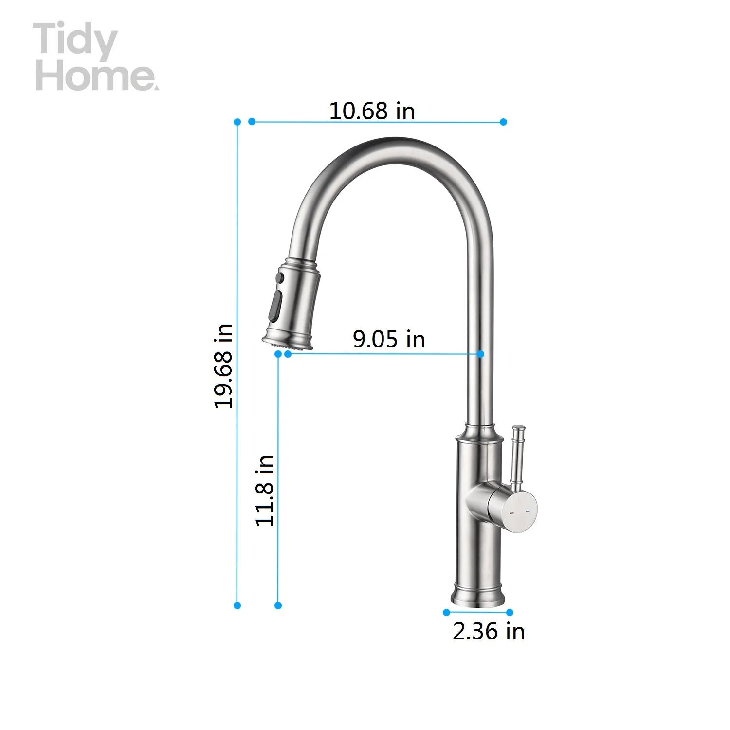Kitchen Faucet with Pull Out Spraye，Kitchen Faucet Single Hole Pull Out Spout Kitchen Sink Mixer Tap Stream Sprayer Head Chrome/