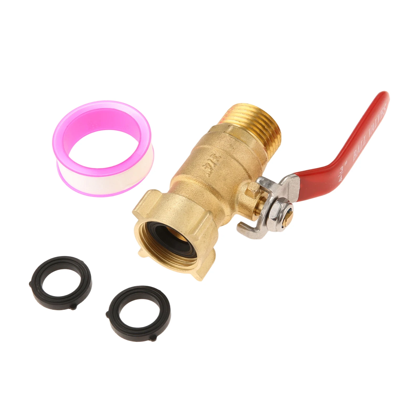 1pc 3/4-inch Brass Garden Hose Shut Off Valve Universal 3/4-inch GHT Interface for Garden Hose Sprayer Outdoor Faucet