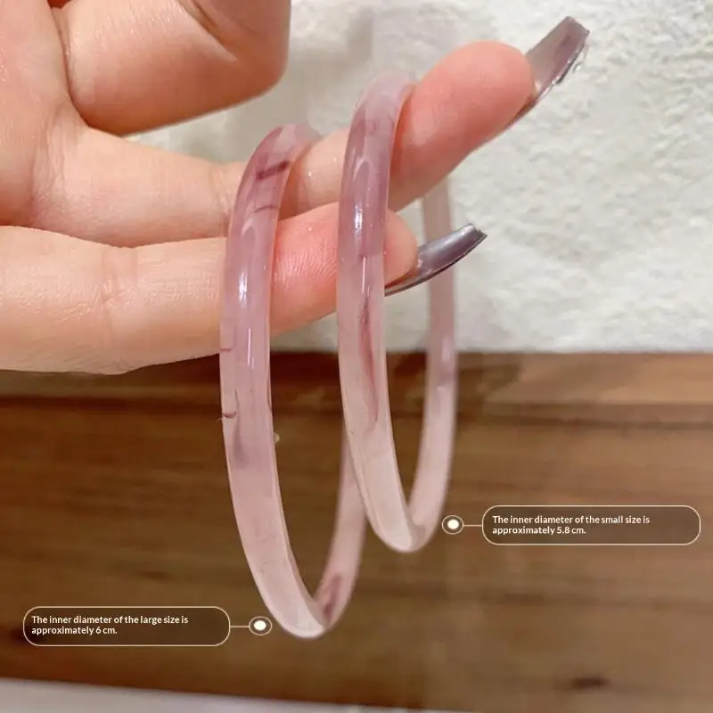 Natural Chalcedony Beauty Bangles Ice Sweet Graceful Light Pink Bracelet Delicate Elegant Perfect Jade Handring Jewelry