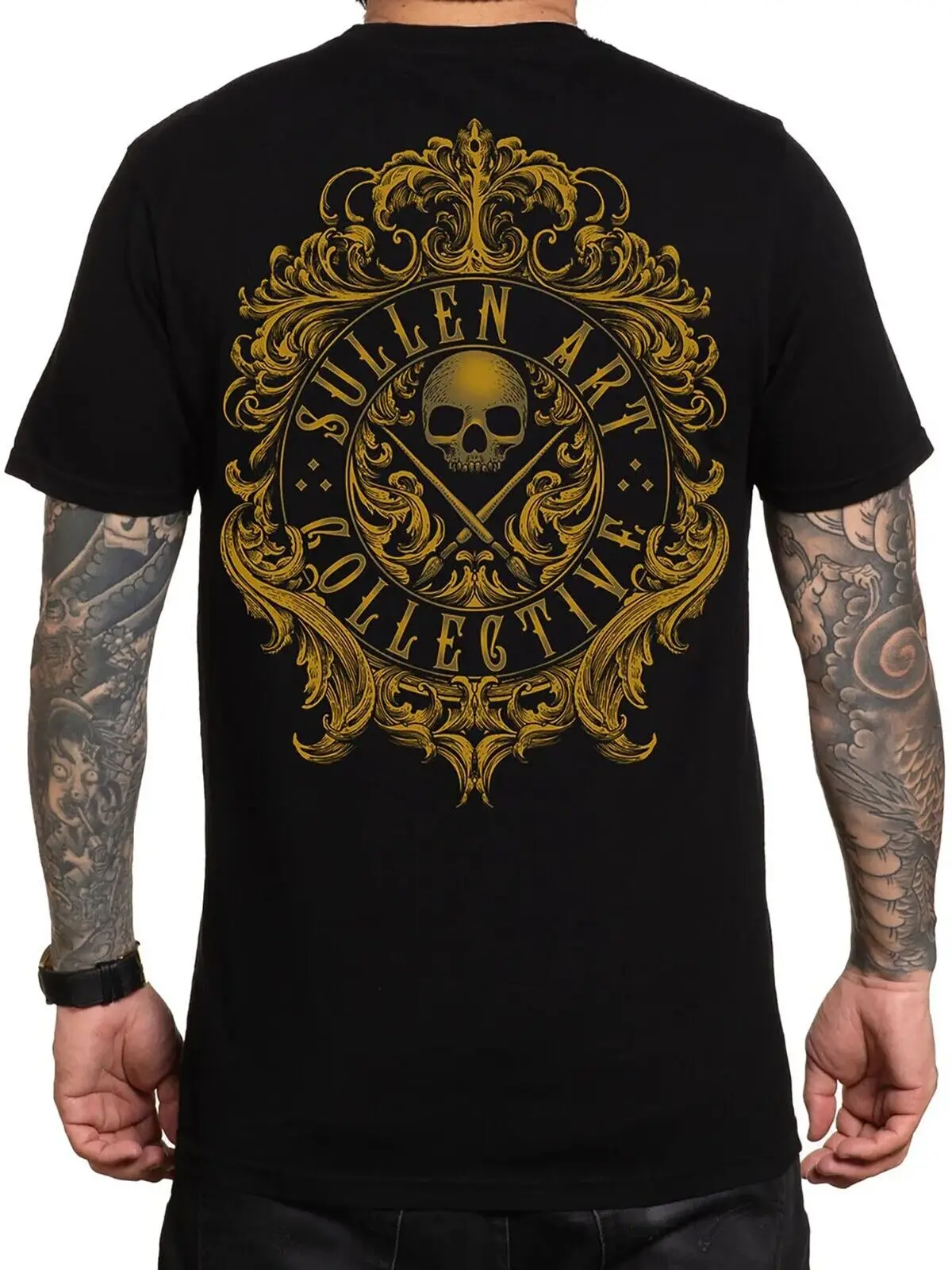 Sullen Men's Filigree Badge  Premium T shirt Tattoo Style Art