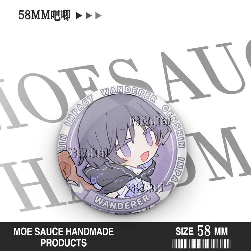 جينشين تأثير ماندريل مبعثر تشونغ لي ويندي الجوز لطيف Fellow التسلل الدخن تأثيري شارة الليزر بروش دبوس #2