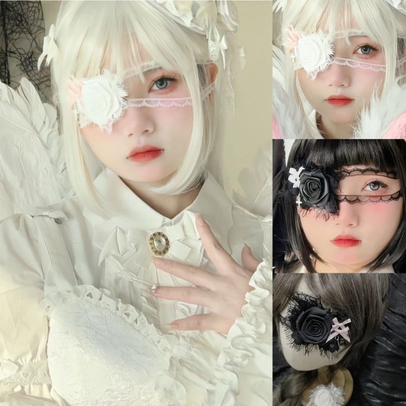 

Маскарады глазные пятна винтажные кружевные глаз маски розовые цветочные глаз для женщин Хэллоуин Маскарады косплей Маска для