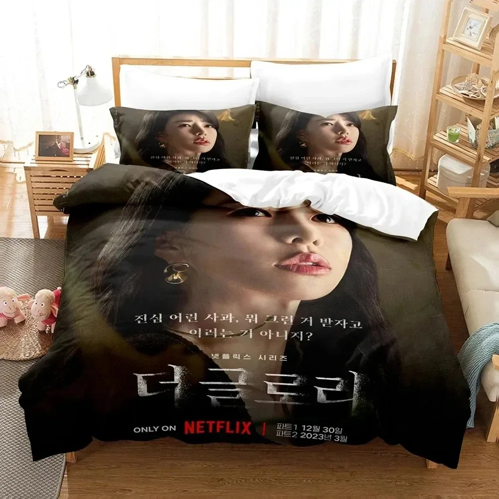 3D Print Dark glory The Glory Bedding Set 3D Printed Suitable for Bedroom Duvet Cover Set With Pillowcases Kids Home Textile