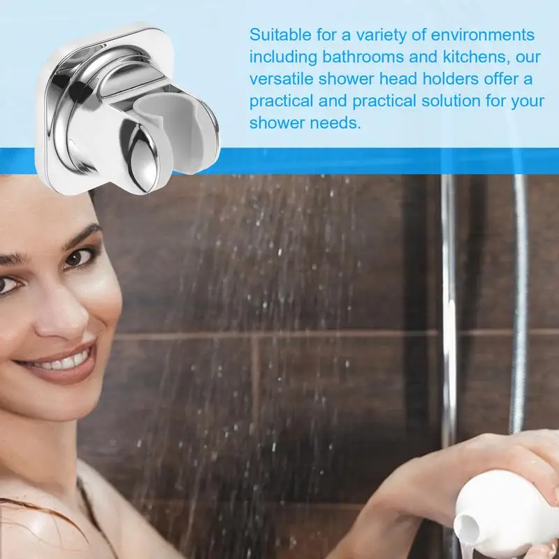 Shower Head Holder Nail-Free Adjustable Installation Removable Hand Showerhead Holder Suitable For Kitchen Home Bathroom