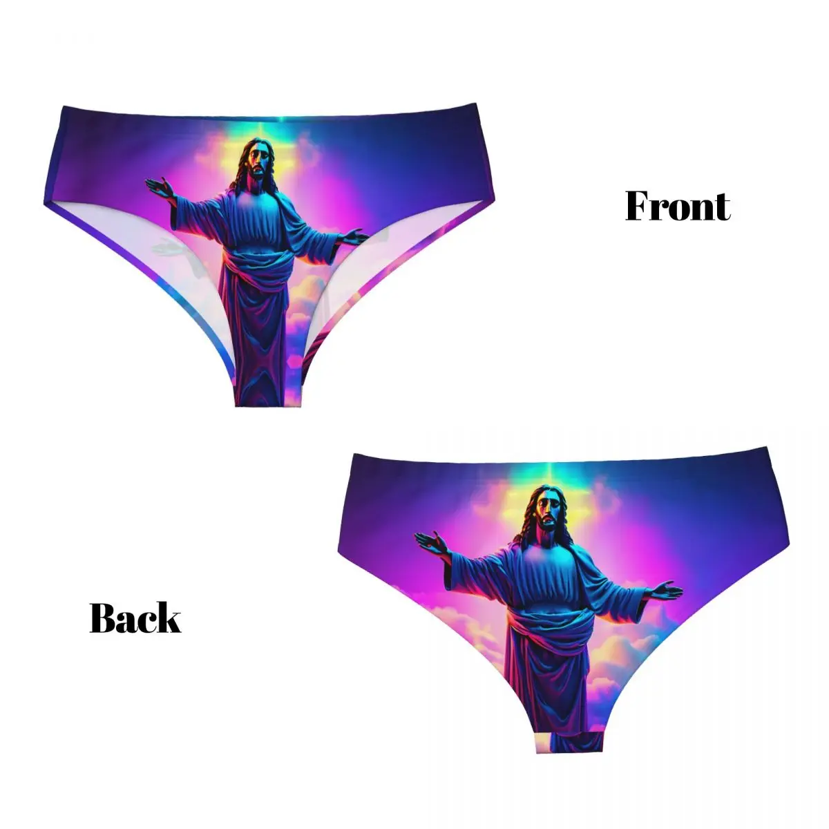 Custom Jesus Chromebook Wallpaper Brief Panties Women\'s Breathable Underwear