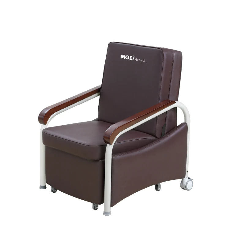 MGE-CW15 MEDIGE Direct Factory Folding Hospital Nursing Chair Reclining Iv Infusion Chair Hospital Chair For Accompany Person