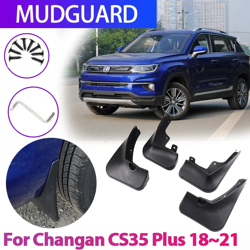 

Wheel Mud Flaps Car Modification Accessories Splash Guards Mud Fenders Kit For Changan CS35 Plus 2018 2019 2020 2021 Mudflaps