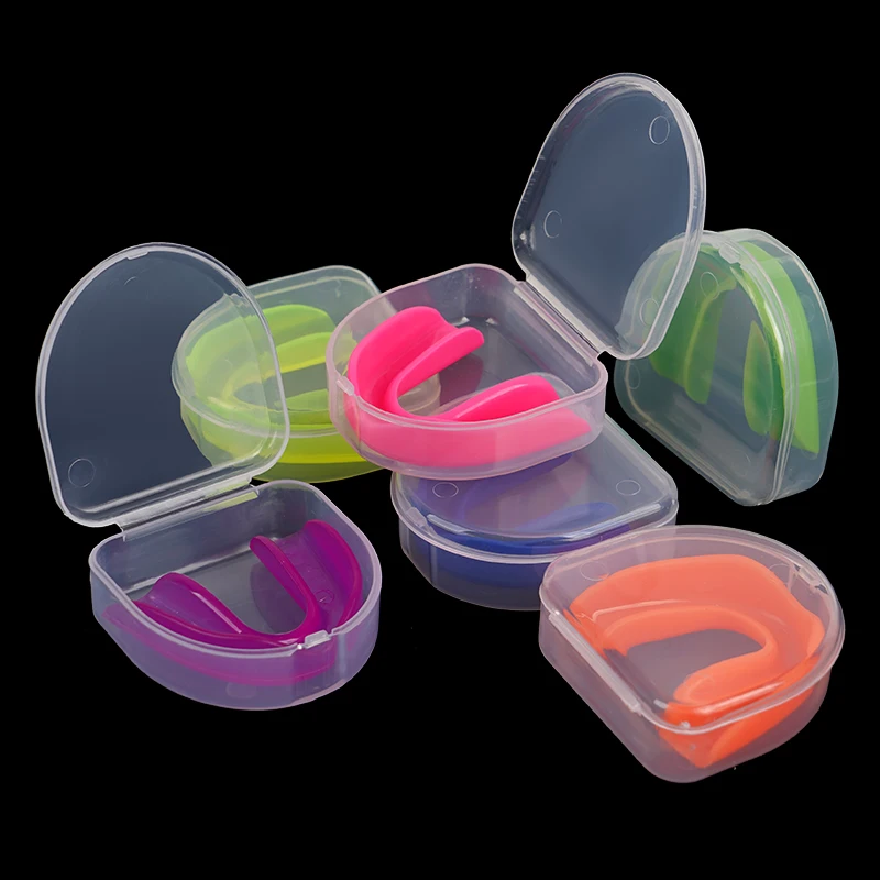 

1 шт. силиконовые брекеты для коррекции зубов, цветные ночные брекеты в коробке, портативные стоматологические брекеты.