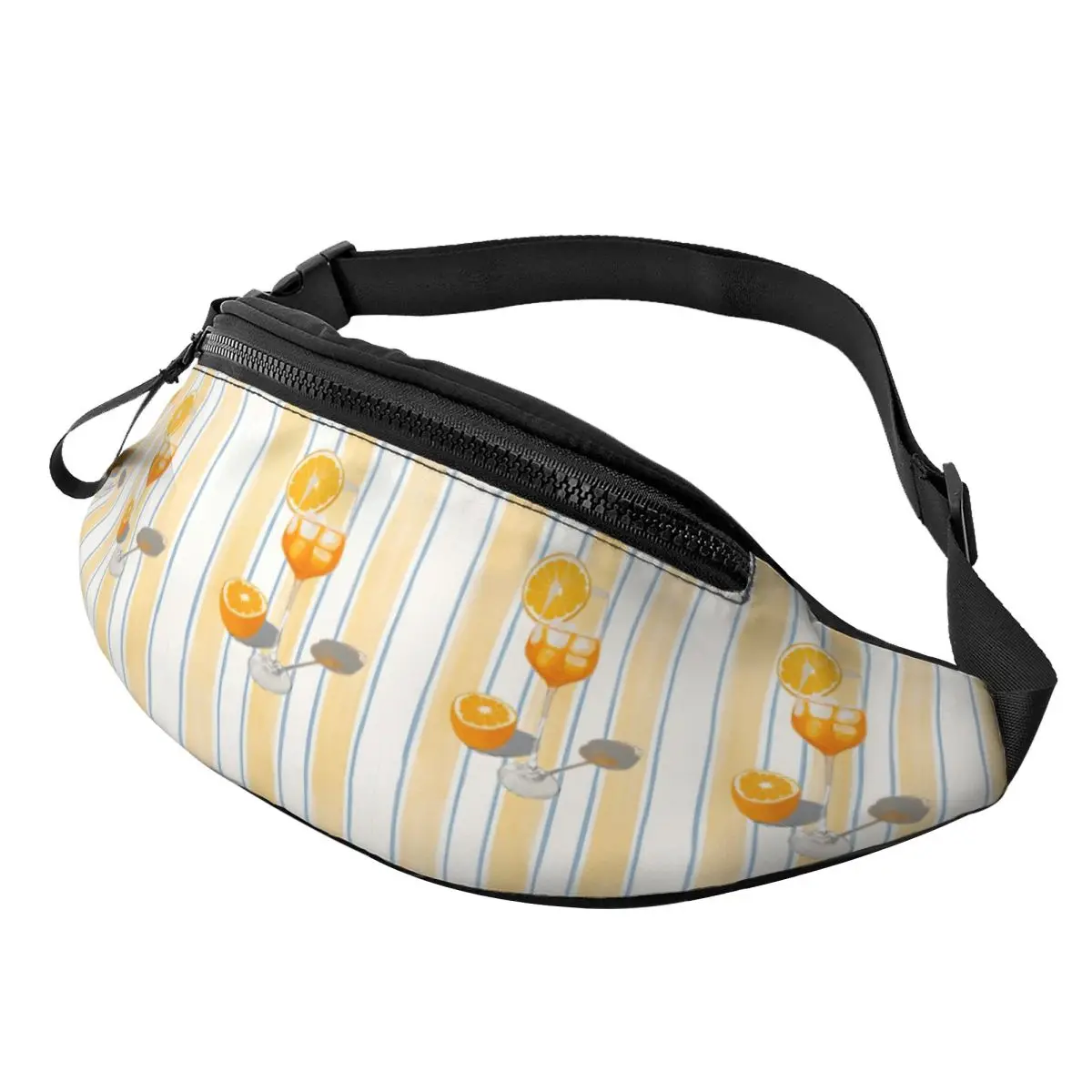 

Custom Fashion Aperols Spritz Fanny Pack for Traveling Women Men Cocktail Crossbody Waist Bag Phone Money Pouch