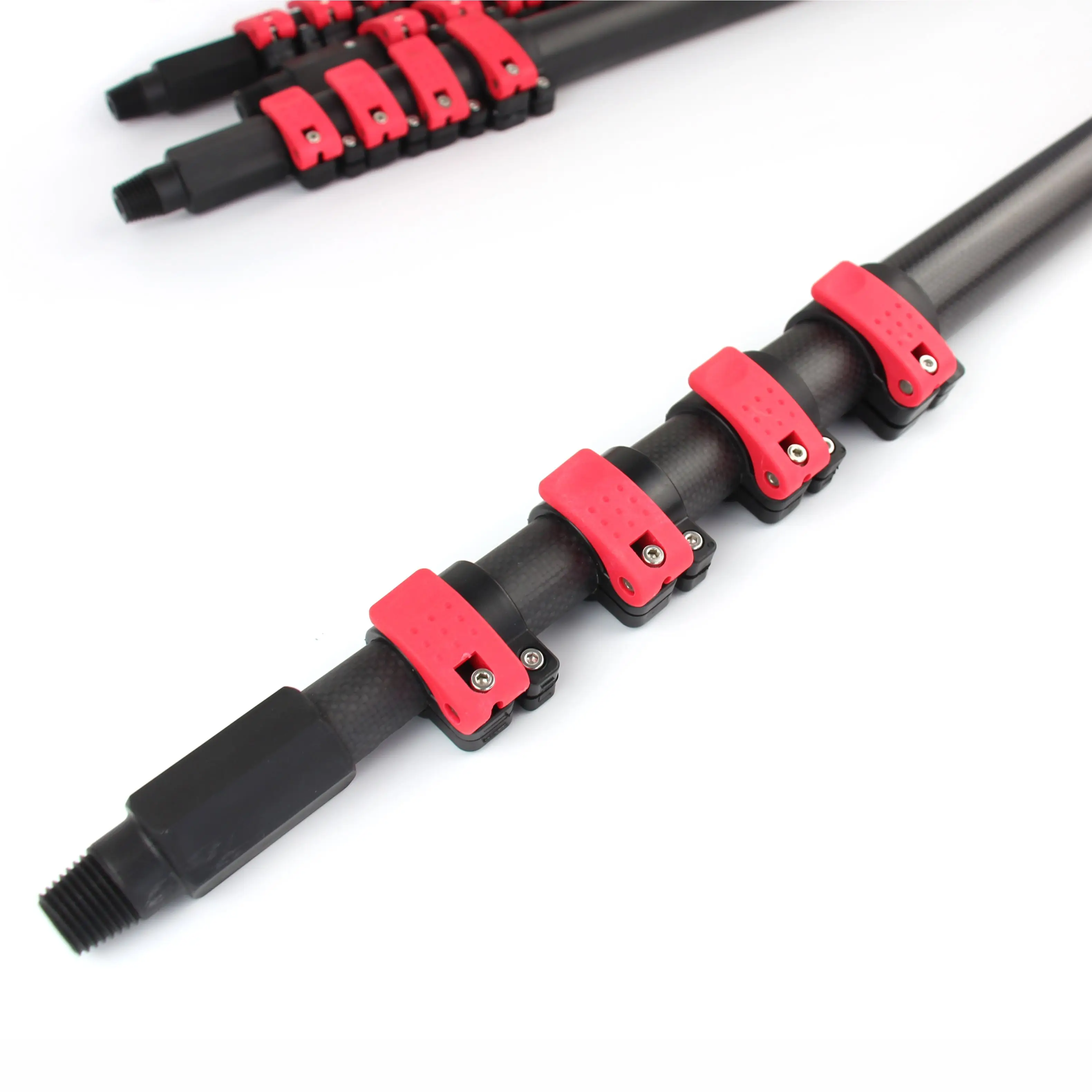 3K 100% 카본 파이버 텔레스코픽 폴 메탈 창문 청소 도구