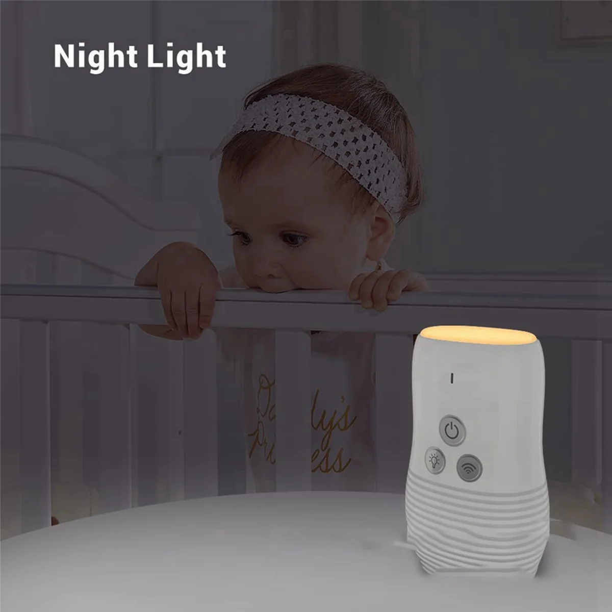 Baby Audio Monitor 2-Way Talk Baby Intercom Wireless Night Light Home Child Safety Device 2.4GHz US-Plug