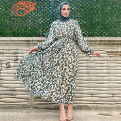 Muslim Chiffon Green Long Sleeve Dress For Women Abaya African Modest Maxi Elegant Dresses Kaftans Kaftan Turkey Formal Abayas