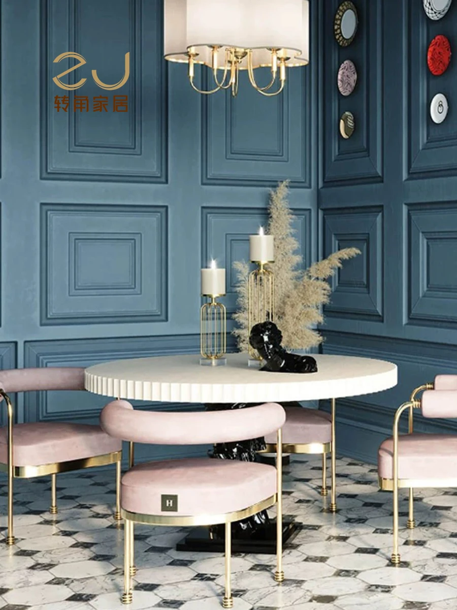 

стол кухонный Jiji Style Creative Frp round Table Modern Modern Coffee Table Negotiation Sculpture Dining Table