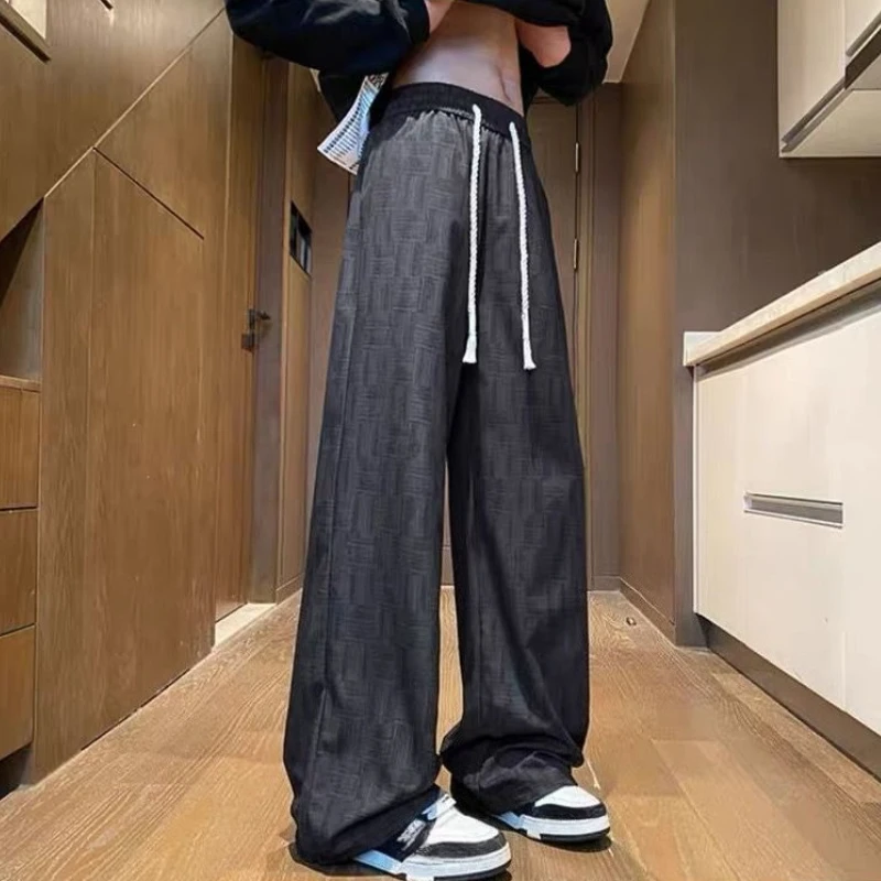 Calças largas casuais homem poliéster estético vintage roupas de alta qualidade y2k novo em roupas originais venda tendência calças para homem