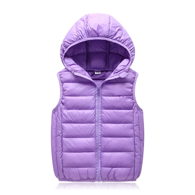 2025New Children Down Vest Girls Hooded Jacket Winter Waistcoats Boy Baby Autumn Outerwear Coats 3-12 Years Kids Warm Clothes