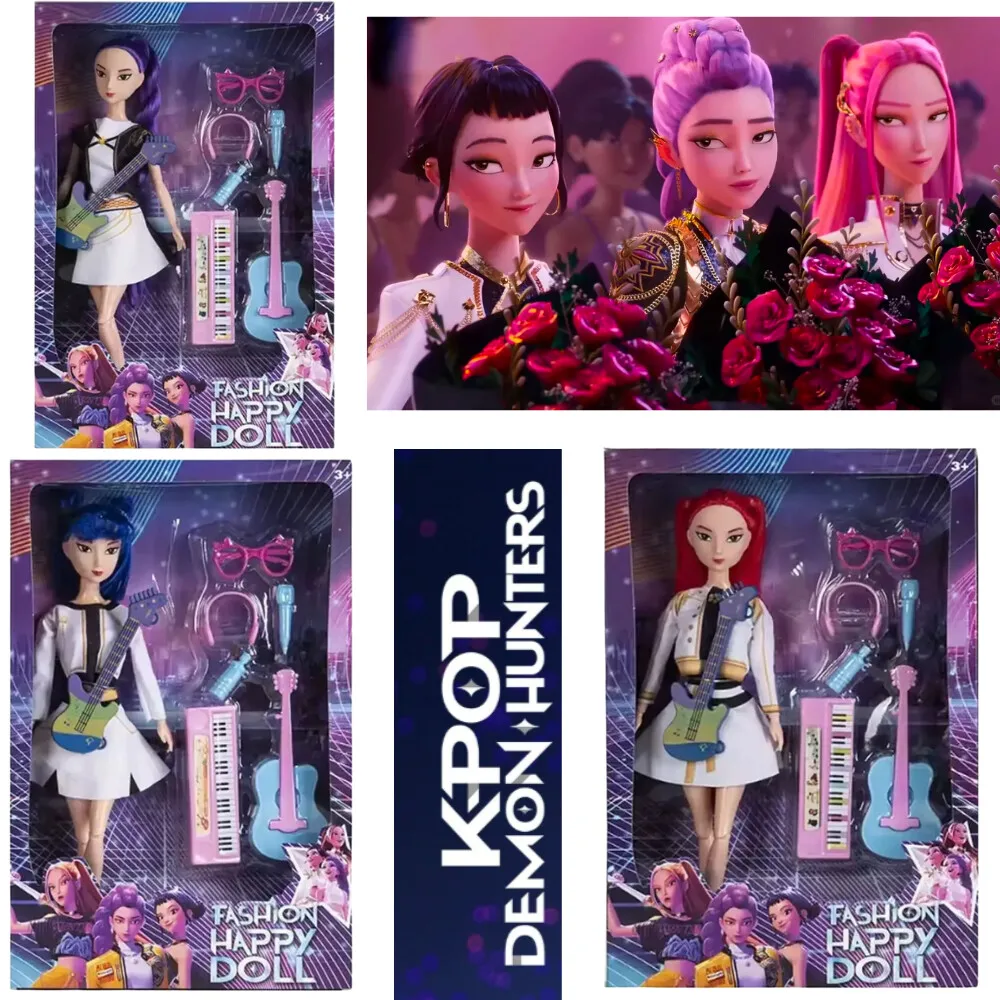 

2026 новых популярных аниме K-POP «Demon Hunter Girls» Rumi, Mira & Zoe Poseable фигурки — коллекционные милые куклы, идеальные рождественские подарки