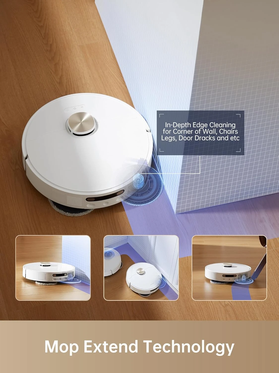 L10s Pro Ultra Heat Robot Vacuum and Mop Combo, Mop Extend, 7000Pa Suction, Auto Robot Care and Maintenance, 136°F Hot Wa