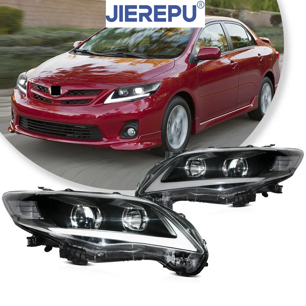 

1Pair Turn Signal LED Projector Headlights Assembly Front Lamps For 2011-2013 Toyota Corolla