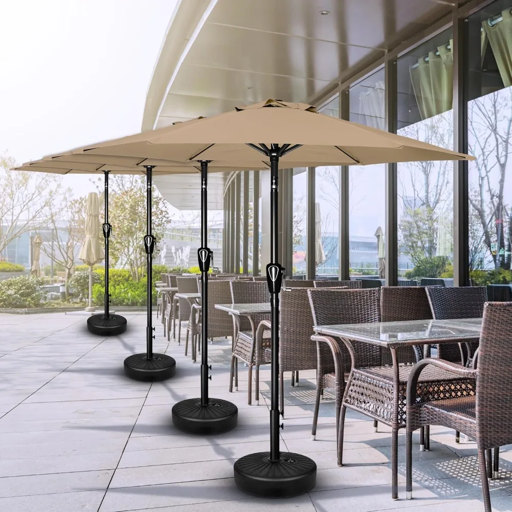 

7.5ft Patio Umbrella Outdoor Table Market Yard Umbrella with Round Umbrella Base Stand, Customized