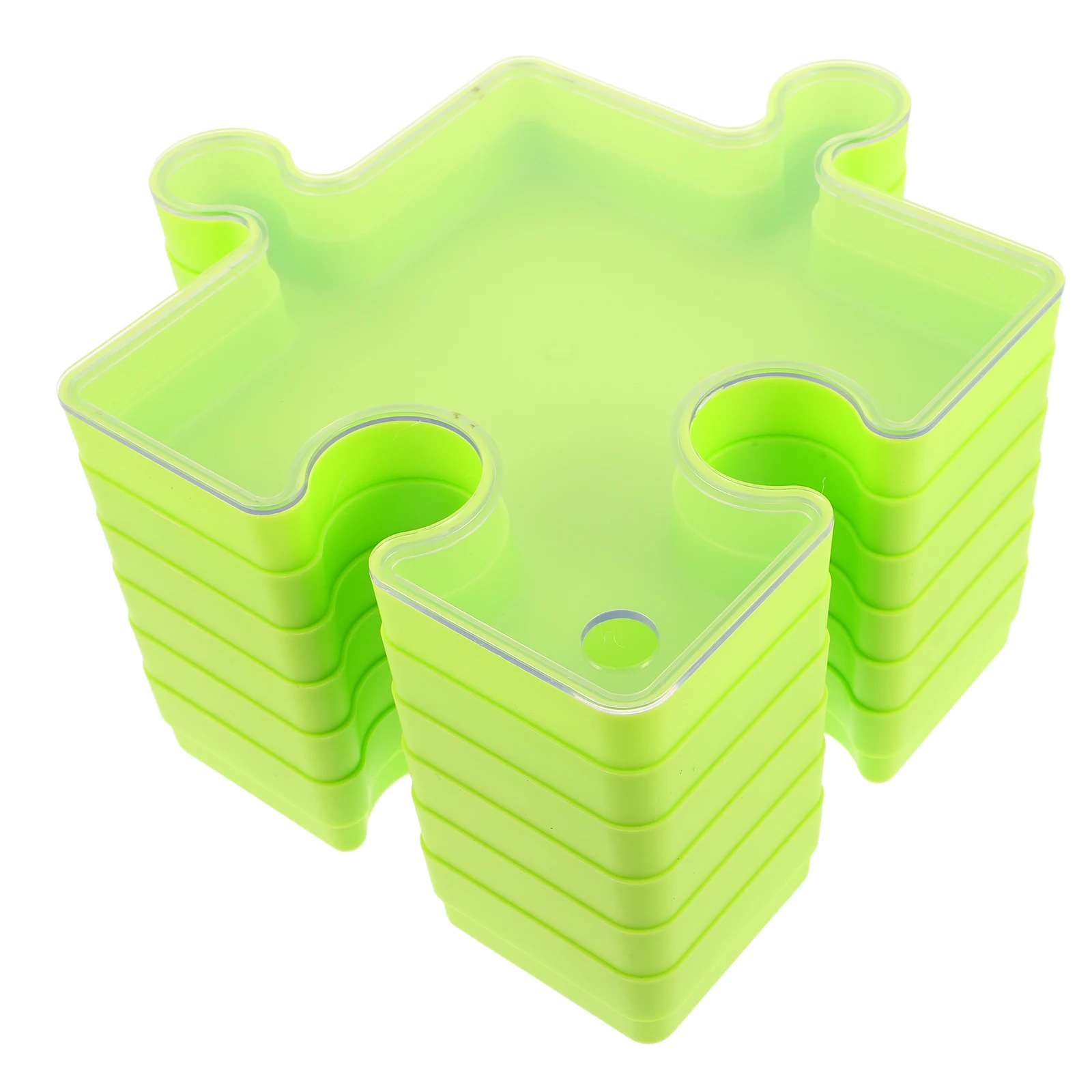 

6Pcs Plastic Puzzle Organizers Storage Box for Kids Large Capacity Sorting Tray with Lid Home School Holder