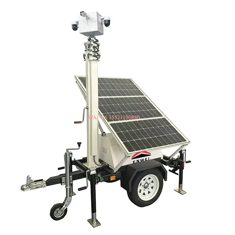 wmwmnu for Small Solar Powered Panel Camera Security Trailers Solar CCTV Trailers for Mining Area Direct Price