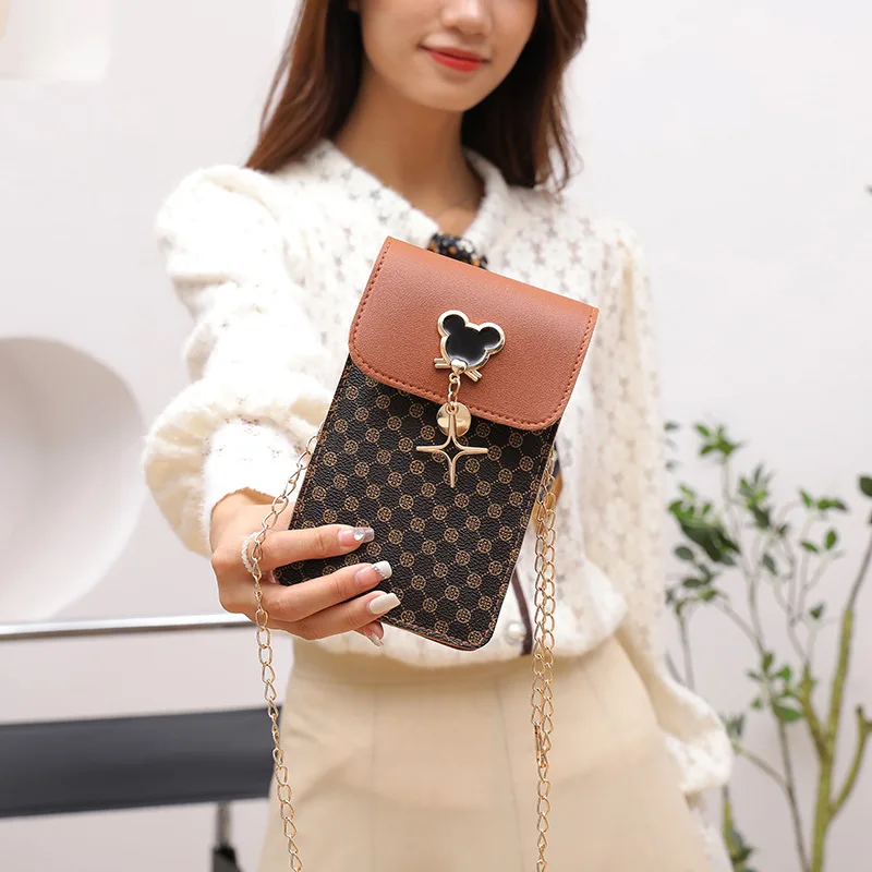 New Fashion Mobile Phone Bag Women\'s Shoulder Messenger Bag Mini Small Crossbody Bag Hanging Neck Coin Purse Vertical Handbag