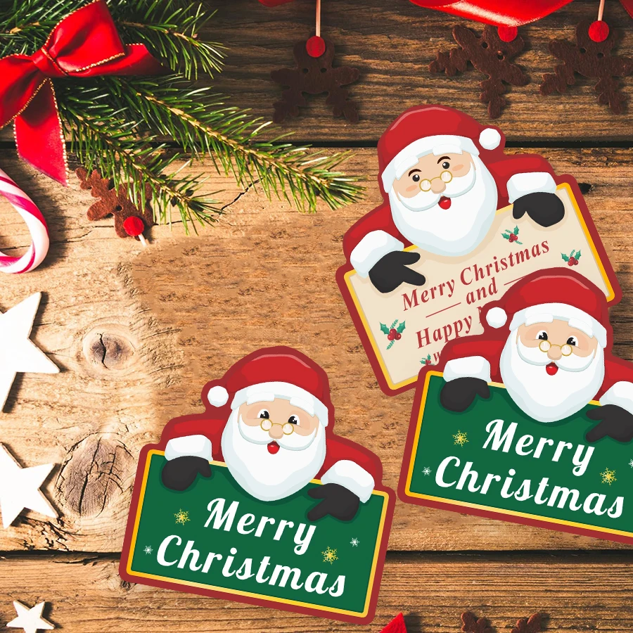 100 قطعة من بطاقات شكر عيد الميلاد سانتا - إدراجات تغليف العطلات للهدايا والأعمال والتقدير الموسمي