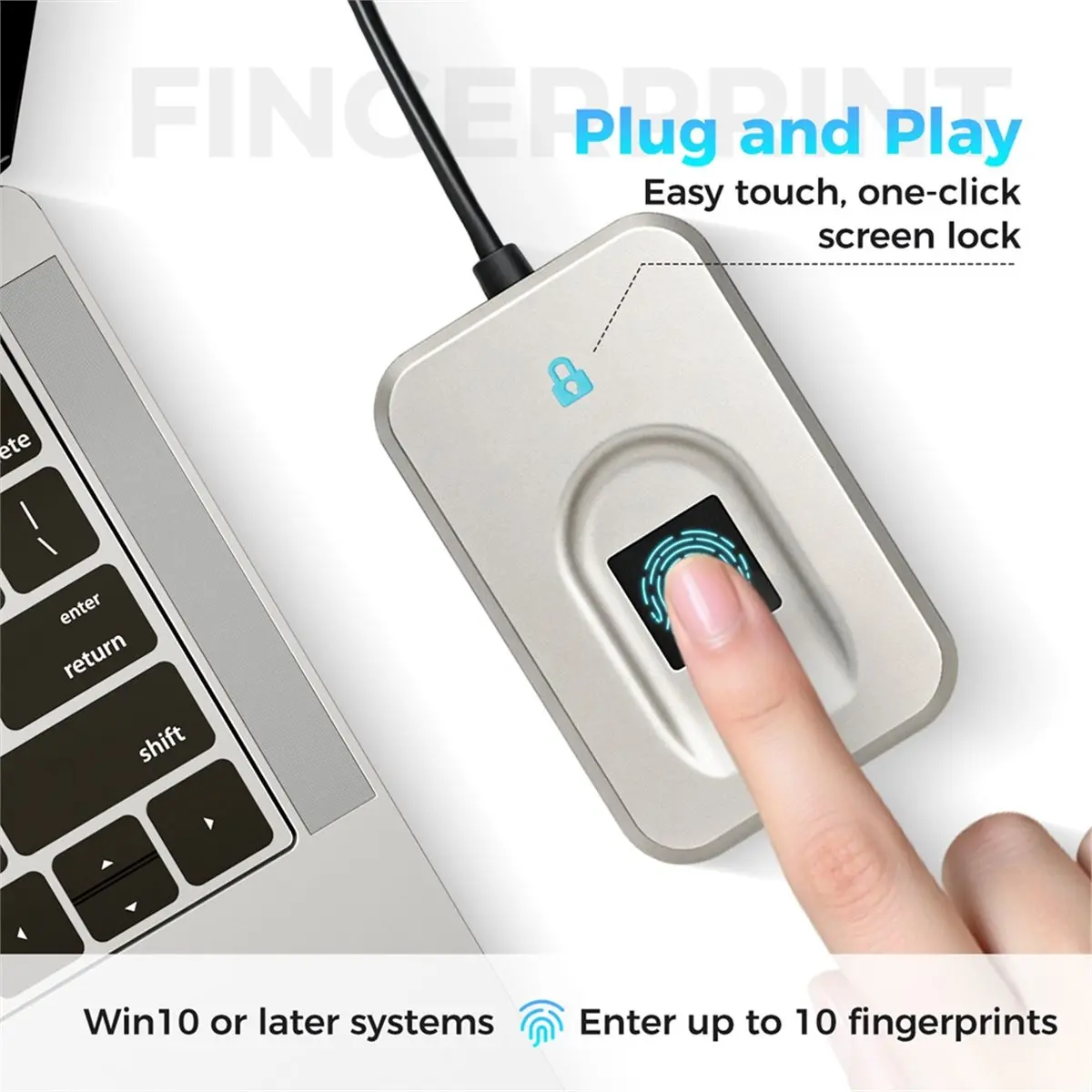 For Hello 10 11 Biometric Fingerprint Login USB Reader Scanner Module Device for Security Key Safe Account Login