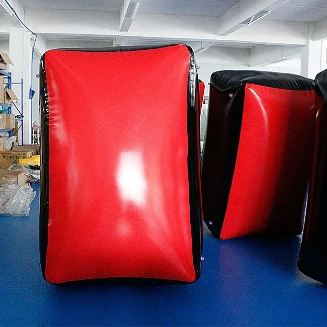 Customized design red paintball obstacles Inflatable paintball bunker for experience filed