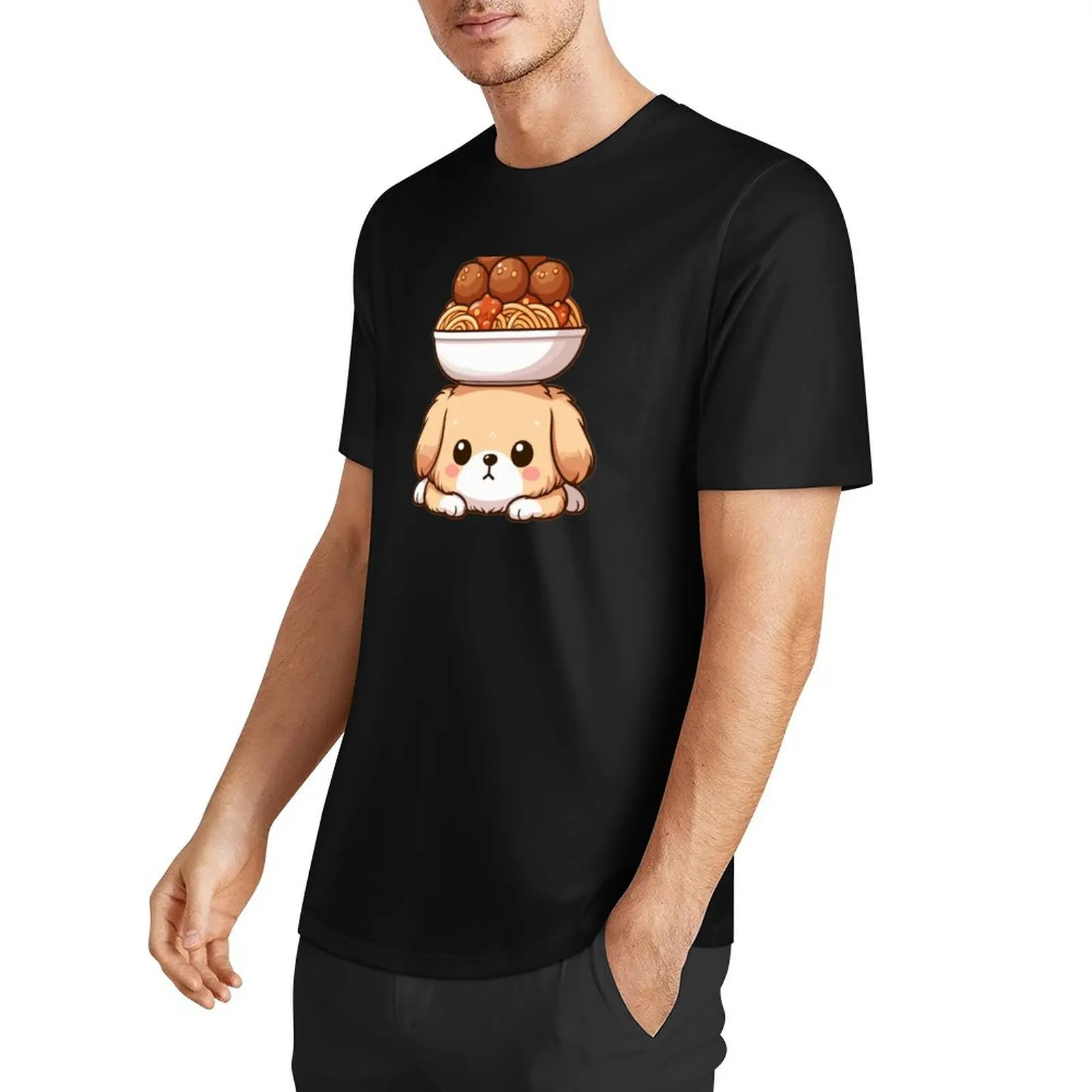 Dog With Spaghetti On It’s Head T-Shirt anime figures rapper graphic tees shirts graphic tee tops mens shirts graphic tee