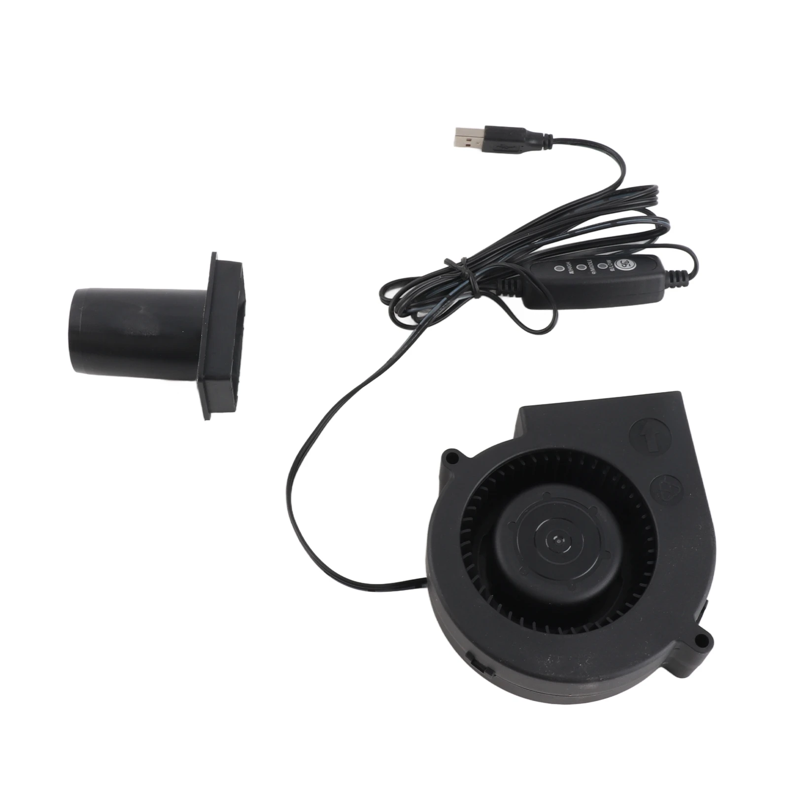 

USB Blower Fan 3.8in 3 Speed Mode DC5V Brushless 3800 RPM 22 CFM Computer Cooling Fan for PC Electronics 3D Printer 97mmx33mm