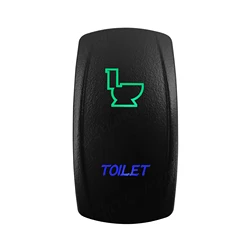 12V Green & Blue Led Rocker Switch TOILET 5 Pin SPST ON OFF for Boat Car Carling ARB NARVA RAV4 WD Hella Contura 4x4