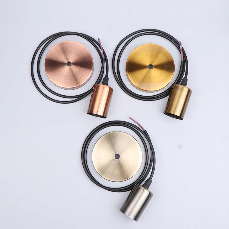 Portalámparas de luz colgante E27, Kit de iluminación tipo tornillo, juego de línea de candelabro, accesorio de Luz Retro DIY